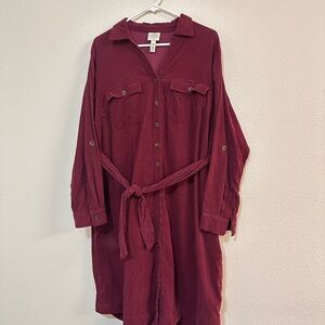 ST. JOHN’S BAY Women's Shirt Dress, XXL